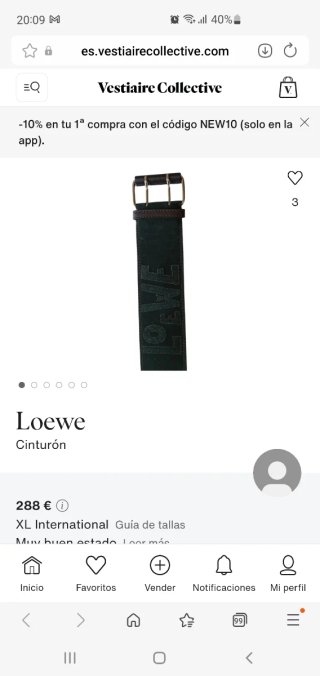 Cinturón Loewe Piel Verde