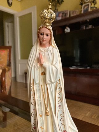Figura Virgen de Fátima con corona