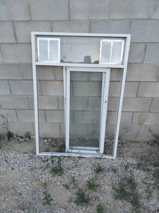Ventana corredera aluminio no cristal climalit