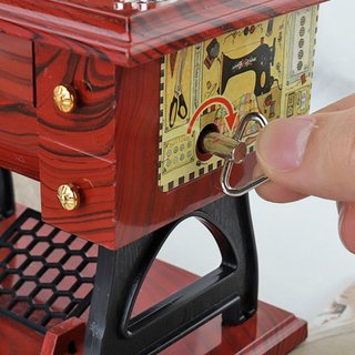 Caja de música máquina de coser vintage
