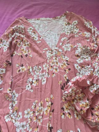 Vestido rosa floral