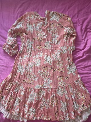 Vestido rosa floral