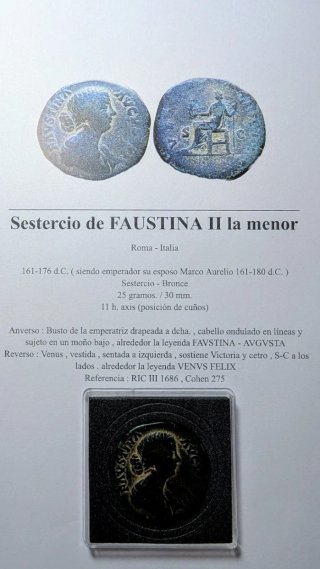 Sestercio Faustina II La Menor 161-176 d.C.
