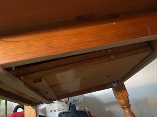 Mesa de comedor redonda de madera 100 cm