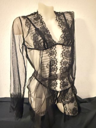 Lencería Sexy Encaje Negro Talla Única