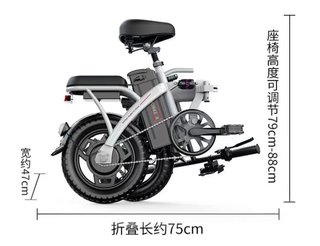 Bicicleta Eléctrica Plegable Negra 400W