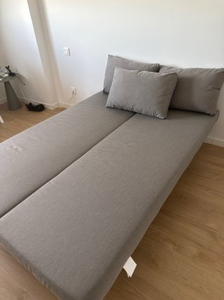 Sofá Cama 150x190 cm Gris