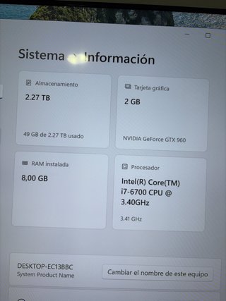 PC i7 6700 de sexta generación barato