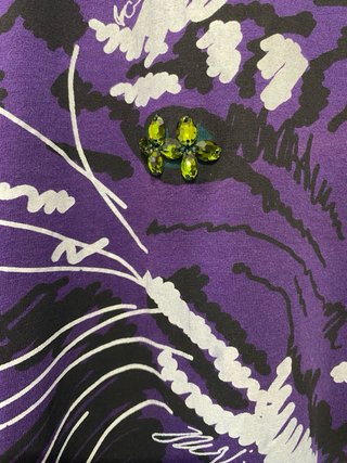Camiseta Lanvin Morada Estampado Tigre
