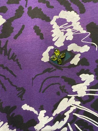Camiseta Lanvin Morada Estampado Tigre
