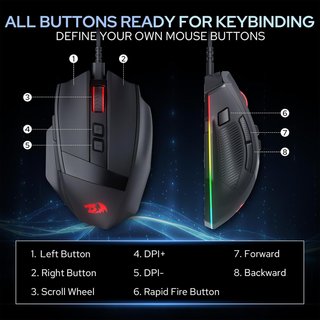 Ratón Gaming Redragon M923 RGB Cable NUEVO