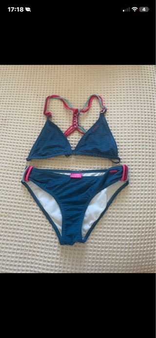 Traje de baño niña azul talle 14 164cm