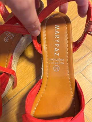 Sandalias MaryPaz esparteras Rojas Talla 38