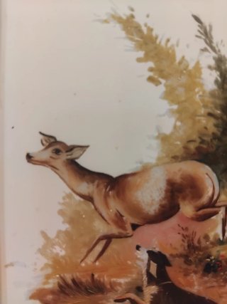 Quadri vintage cervi e cane