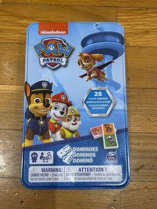 Gioco Domino Paw Patrol in Scatola di Metallo