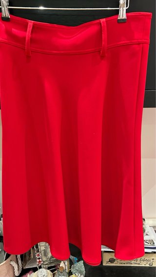 exclusiva Falda Evase Roja Carolina Herrera-nueva