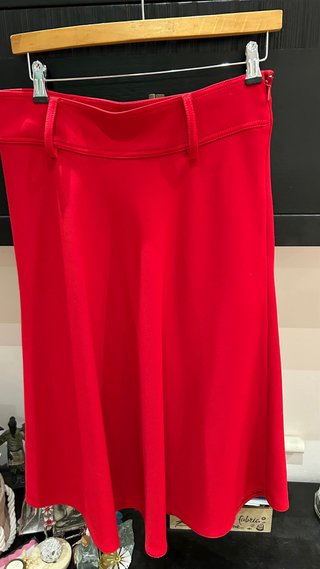 exclusiva Falda Evase Roja Carolina Herrera-nueva