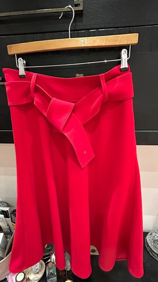 exclusiva Falda Evase Roja Carolina Herrera-nueva
