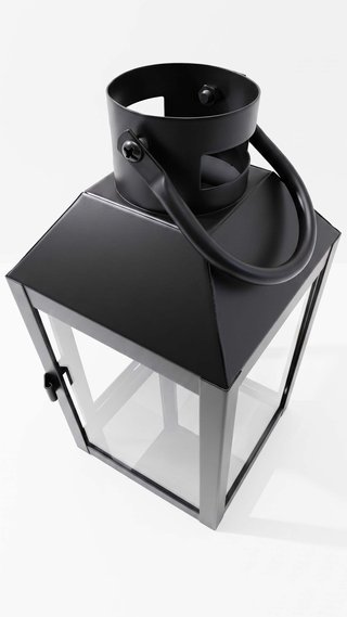 FAROL DE METAL EN NEGRO