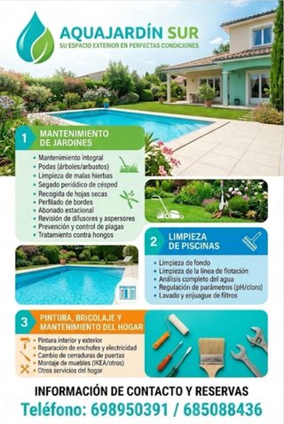 Servicios de Jardinería y Limpieza de Piscinas
