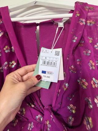 Vestido Hoss morado lentejuelas Talla S