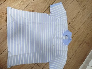 Polo Rayas Azul y Blanco