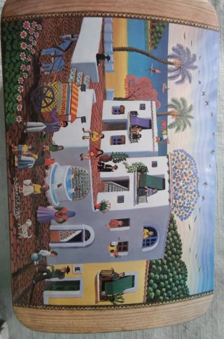 Caja bombones antigua arte naif