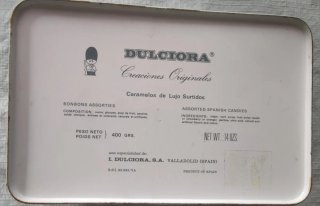 Caja bombones antigua arte naif