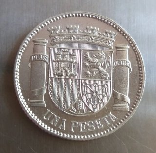 Moneda plata 1 Peseta 1933