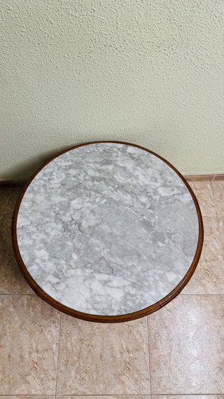 Mesa Clásica Salón Madera Maciza y Mármol