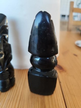 Lote 2 Figuras Obsidiana Maya/Azteca