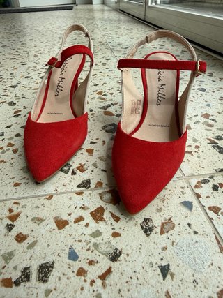 Sandalias Rojo Camel