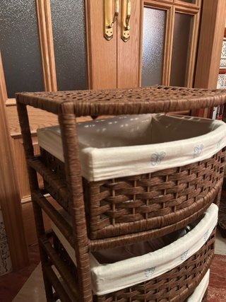 Mueble Organizador Mimbre 3 Cajones