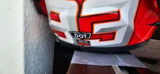 Casco Moto Marc Márquez Rojo