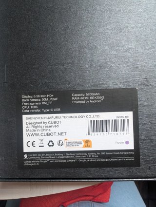Teléfono Cubot Note 40 Morado 1 año de garantía