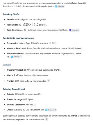 Teléfono Cubot Note 40 Morado 1 año de garantía