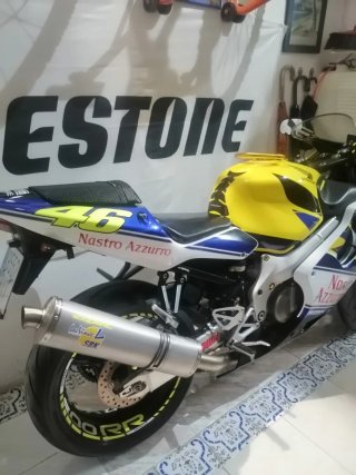 Honda CBR 600 Sportbike Amarilla y Azul