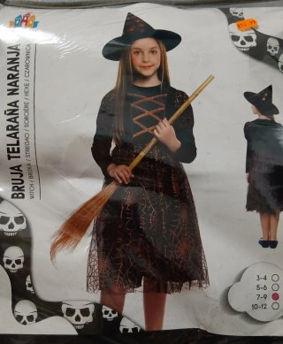 Disfraz Bruja Niña con Sombrero