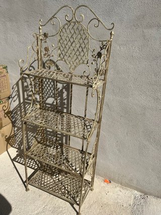Estantería Metálica Dorada Plegable