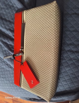Bolso Carolina Herrera Beige y Naranja Nuevo