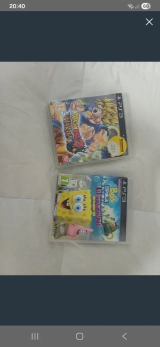 Lote 2 Juegos PS3: Dragon Ball Z y Bob Esponja