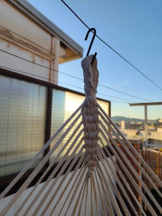 Hamaca mexicana individual de cuerda.