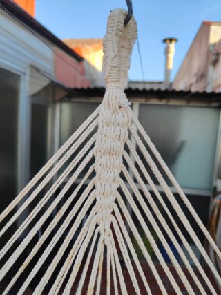 Hamaca mexicana individual de cuerda.