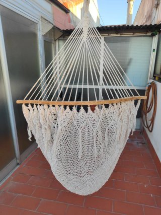Hamaca mexicana individual de cuerda.