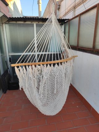 Hamaca mexicana individual de cuerda.