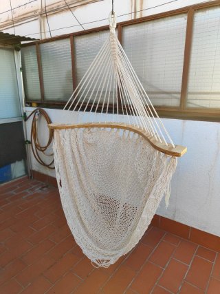 Hamaca mexicana individual de cuerda.