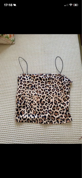 Top tirantes estampado leopardo