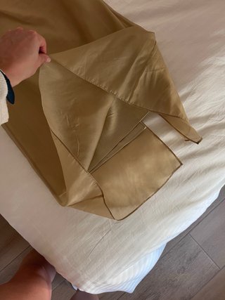 Falda Massimo Dutti Seda Beige