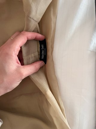 Falda Massimo Dutti Seda Beige
