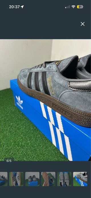 Adidas Spezial grises y doradas. Talla grande!
